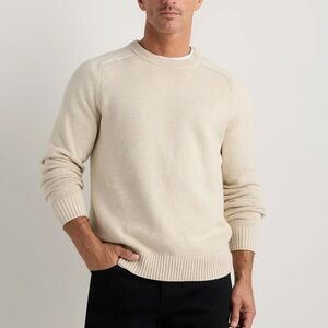 Banana Republic Men's Cream Crewneck Sweatshirt